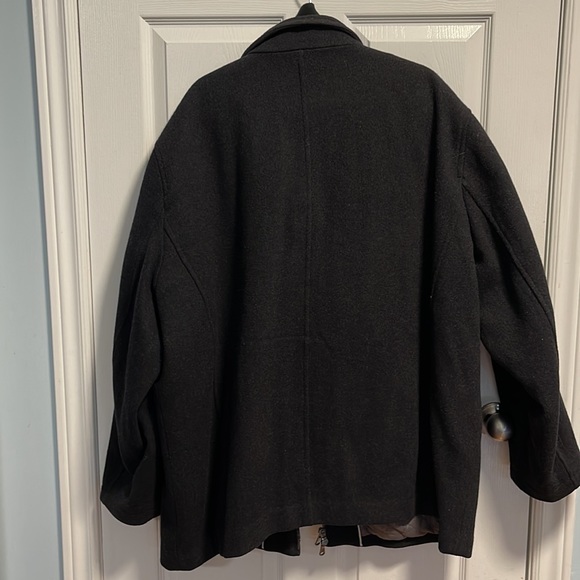 Calvin Klein Wool Blend Black Winter Coat with double Zipper XXL - Picture 16 of 16